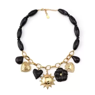 Colar Aço com vários pendentes