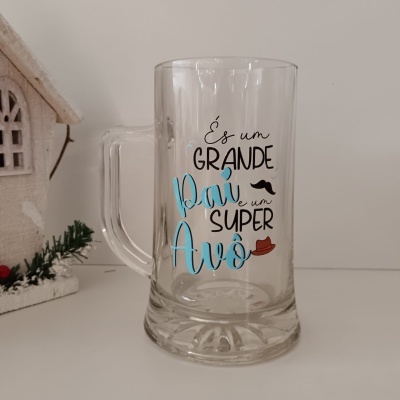 Caneca cerveja Grande Pai e Super Avô