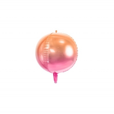 Balão Bola 35 cm - Ombre Orange/Pink