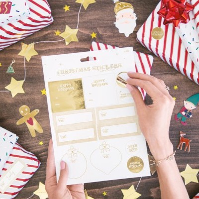 Autocolantes Christmas Gold,pk10