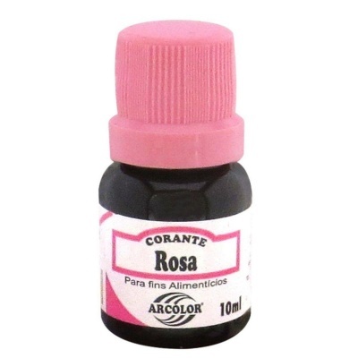 Frasco pequeno de corante alimentar rosa Arcolor