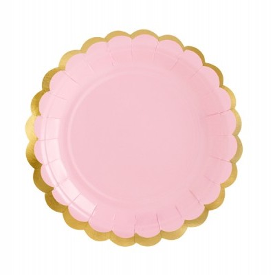 Pratos Rosa Claro 18cm,pk/6