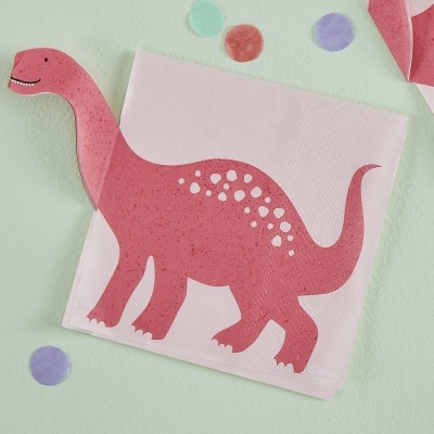 Guardanapos Pink Pop Out Dinosaur pk/16