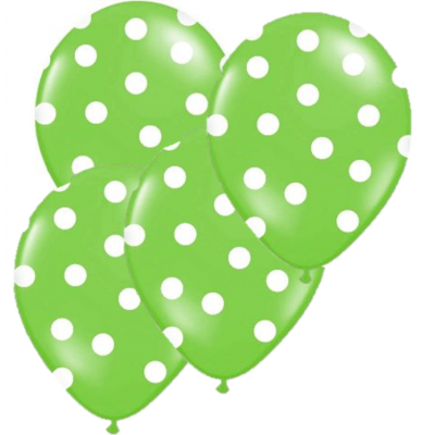 Balões Bolinhas , pk/8 - Verde