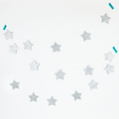 Grinalda Glitter Stars - Silver