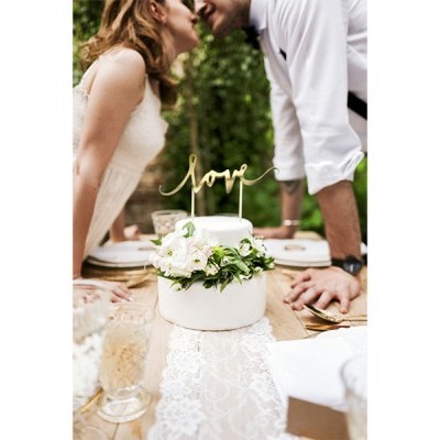 Cake topper Love - Gold