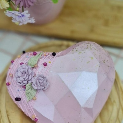 Forma Chocolate Especial 3 Partes - Coração Lapidado 1kg