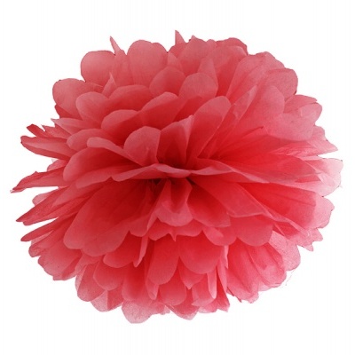 Pompom Papel Vermelho 25cm