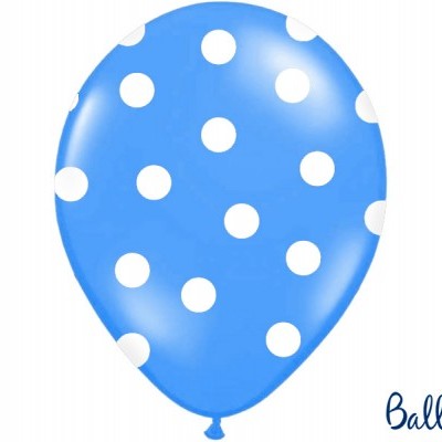 Balões 30cm, Dots, Pastel Cornflower Blue,pk/6