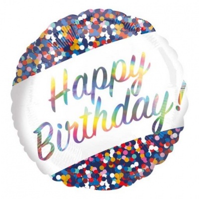 Balão Standart HB Confetti Irridescente