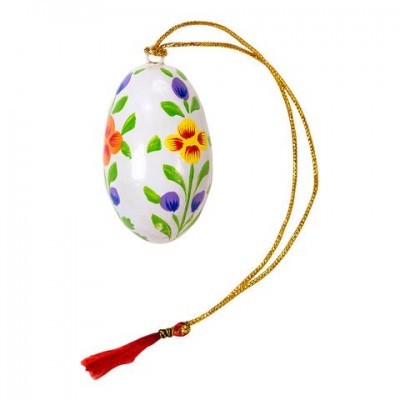 Ovos Decorativos Branco Truly Bunny - Pintado Mão