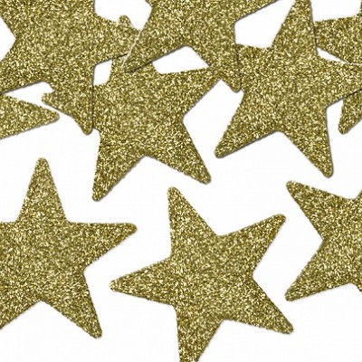 Confettis Estrelas Douradas Brilantes 5cm