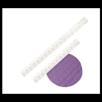 Rolos e base para impressão de padrão floral em massapão ou pasta de açúcar