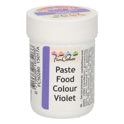 Frasco pequeno de corante alimentar em pasta violeta FunCakes