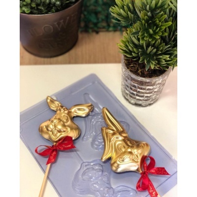 Forma acetato simples - pirulito coelho