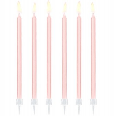 Velas Lisas Rosa Claro 14cm, pk/12