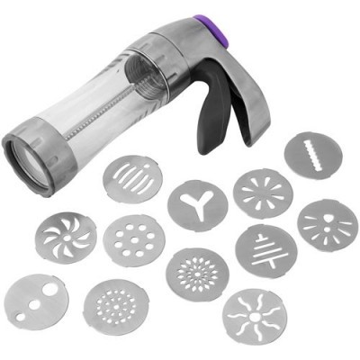 Espremedor manual com 11 discos metálicos para massas