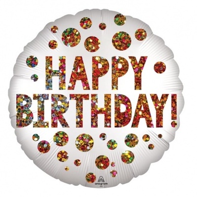 Balão Std Infused Birthday Sequins