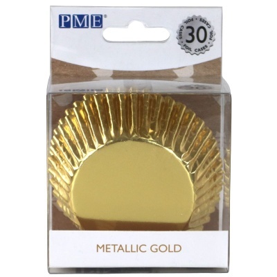 Formas CupCake Ouro Metalico, pk/30
