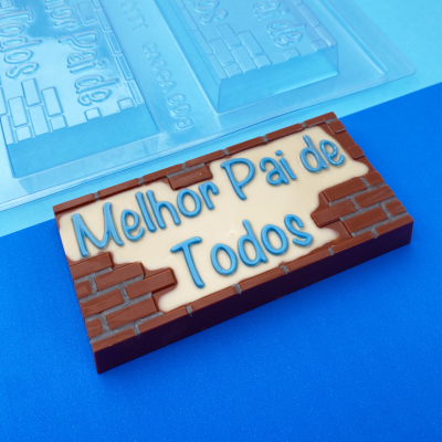 Forma de chocolate especial 3 partes - tablete melhor pai de todos