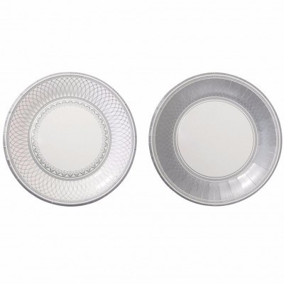 Pratos Party Porcelain Silver