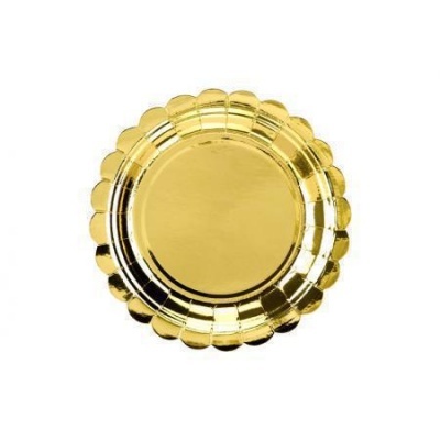 Pratos Aba Dourados 18cm,pk/6