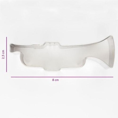 Cortador de biscoitos em metal formato trombeta com medidas