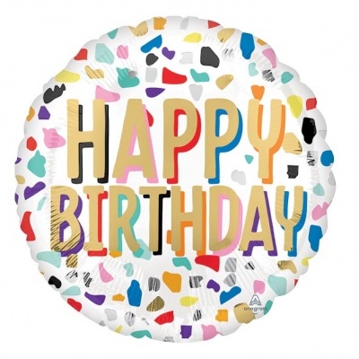 Balão Std Confetti Birthday