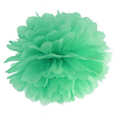 Pompom Papel Menta  25cm