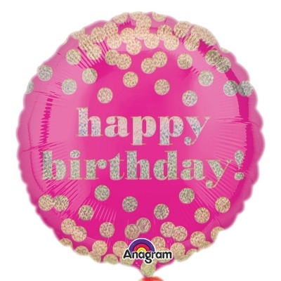 Balão Std Dotty Holografic HBirthday