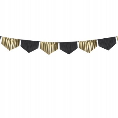 Grinalda Franjas Dourada/Preta, 3m