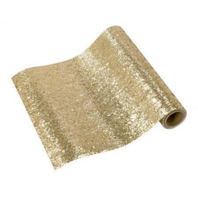 Table Run Luxe Gold Glitter