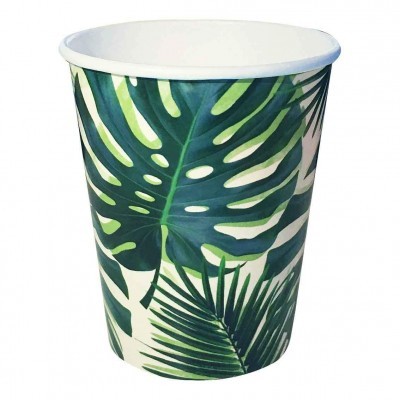 Copos Tropical Fiesta Palm Leaf,pk/8
