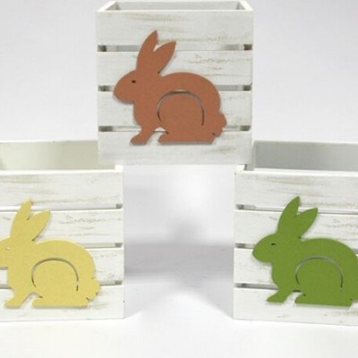 Caixa Quadrada Com Coelho