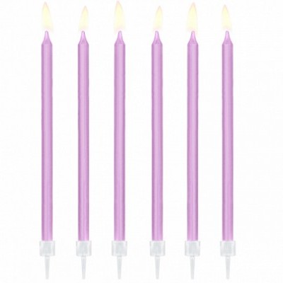 Velas Lisas Lilas 14cm, pk/12