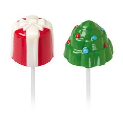 Molde chocolate Marshmallow Pop Árvore Natal e Presente
