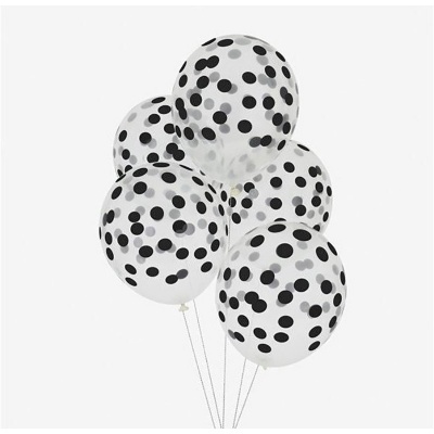 Balões Confeti Preto, pk/5