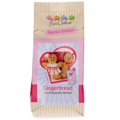 Embalagem de mistura para gingerbread FunCakes Special Edition com bolachas decoradas