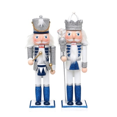 Nutcracker Blue with Glitter, 26cm