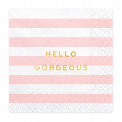 Guardanapos Yummy - Hello Gorgeous , light pink 33x33cm