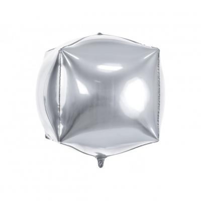 Balão Cubo 35x35 - Silver