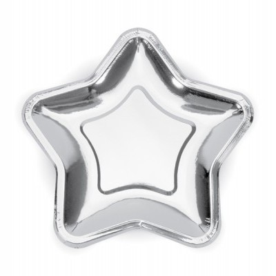 Pratos Star Silver 18cm,pk/6