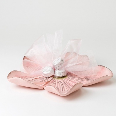 Prato Grande Flor Rosa, 23cm