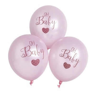 Balões Baby Print Pink ,pk/6