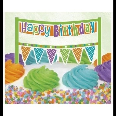 Cake Banner - Citrus Dots