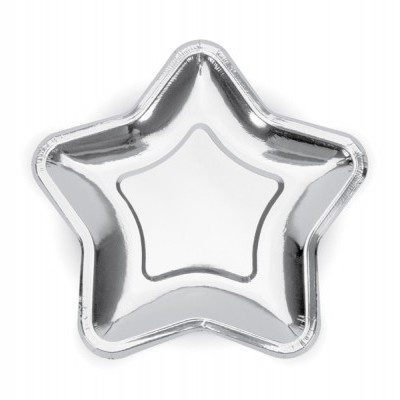 Pratos Star Silver 23cm,pk/6