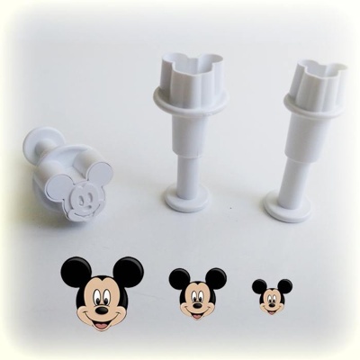 Cortador Ejector Mickey,pk/3