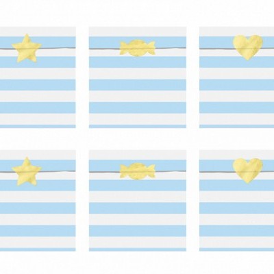 Sacos Festa Yummy Azul 13x14cm,pk/6