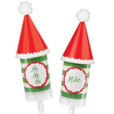 Kit Decorar PushCakes Chapéu Pai Natal, pk/12