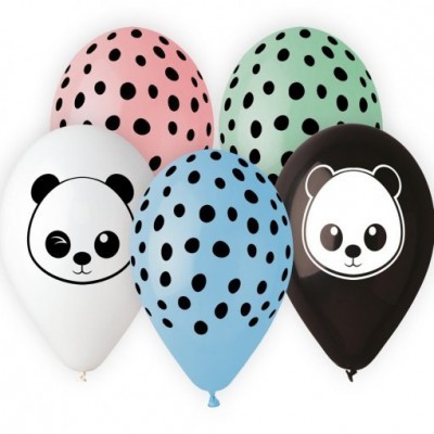 Balões Latex Panda,pk/5